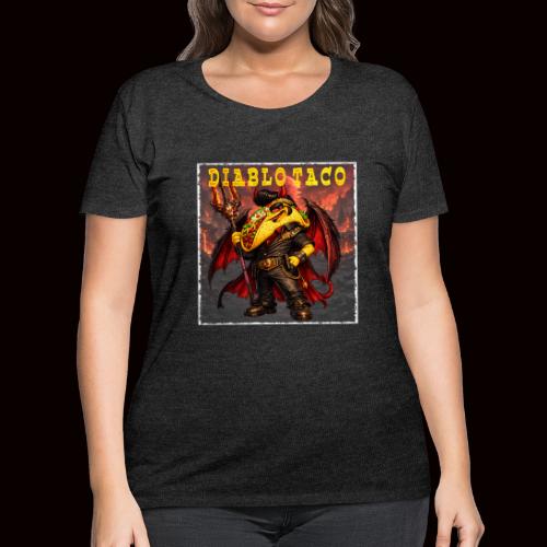 The Diablo Taco Spicy Demon Character - Women's Curvy T-Shirt