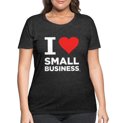 I Heart Small Business Logo (Red & White) - Women's Curvy T-Shirt