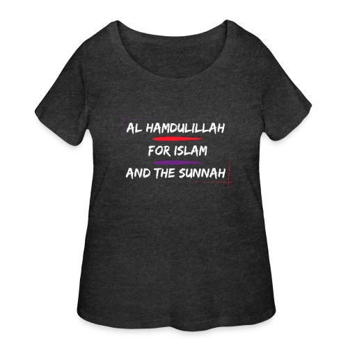 Al Hamdulillah (White Ink) - Women's Curvy T-Shirt