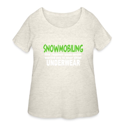 Snowmobiling Underwear - Women's Curvy T-Shirt