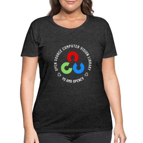 Yo Amo OpenCV (Light Logo) - Women's Curvy T-Shirt