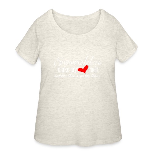 Snowmobilers Make My Heart Melt - Women's Curvy T-Shirt