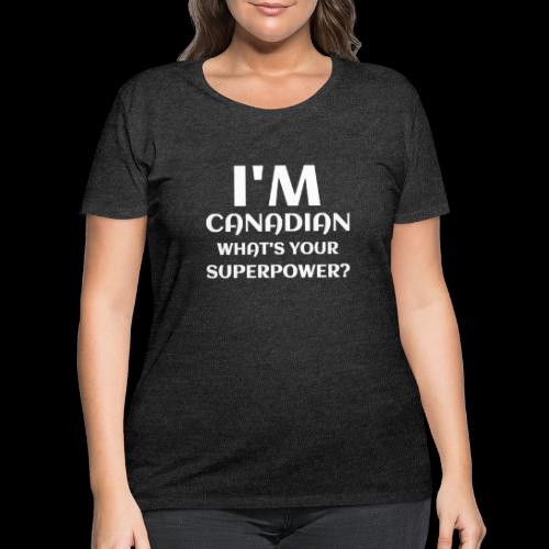 I am Canadian bright design - Women's Curvy T-Shirt