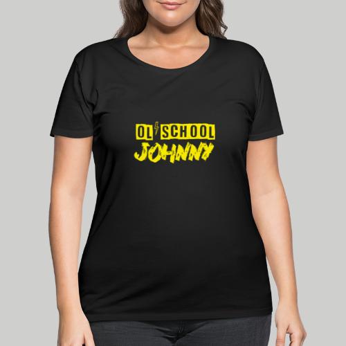Ol' School Johnny Logo in Yellow - Women's Curvy T-Shirt