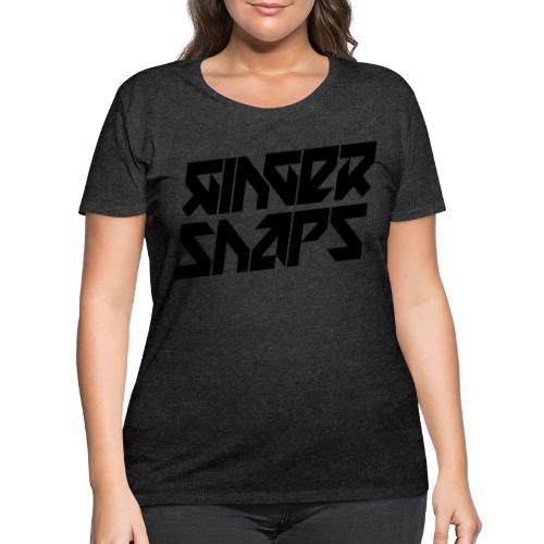 Ginger Snap5 logo (two lines black) - Women's Curvy T-Shirt