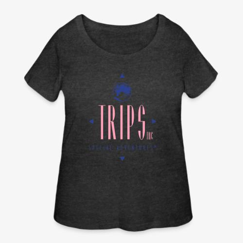 Original Trips Inc.™ Logo Multicolored Design - Women's Curvy T-Shirt