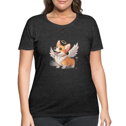 Angel Wings Corgi - Women's Curvy T-Shirt