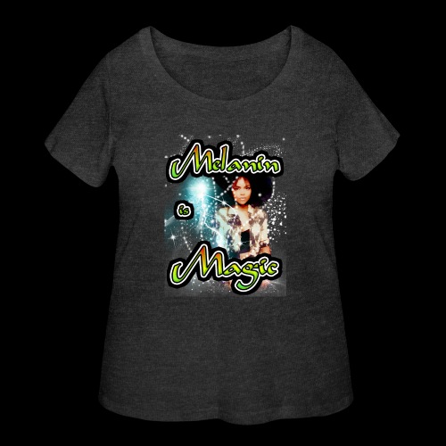 melanin is magic - Women's Curvy T-Shirt