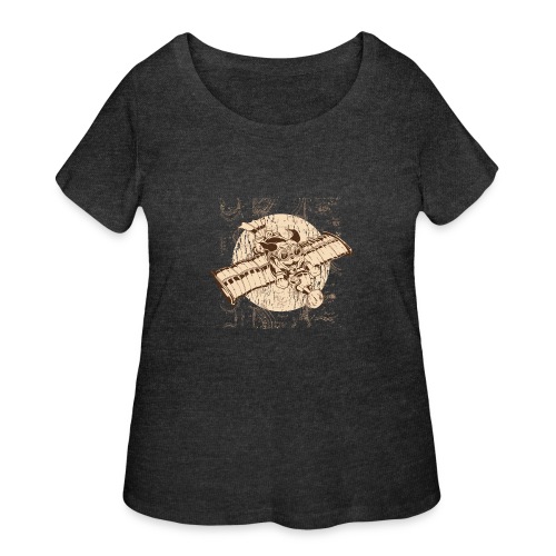 Pug Steampunk - Women's Curvy T-Shirt