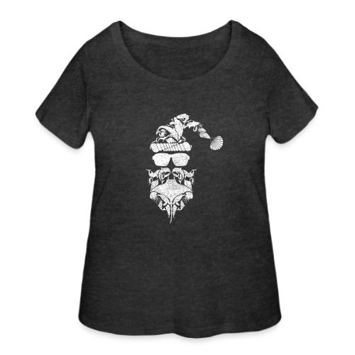 Coastal Christmas Santa White - Women's Curvy T-Shirt