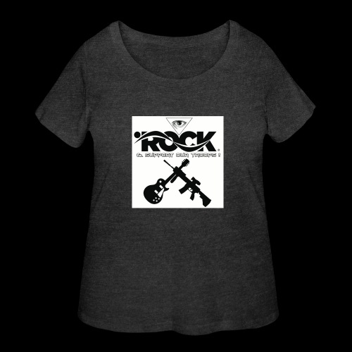 Eye Rock & Support The Troops - Women's Curvy T-Shirt