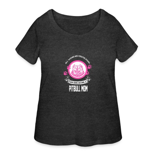 pitbullmom - Women's Curvy T-Shirt