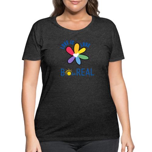 B*REAL Love is Love - Women's Curvy T-Shirt