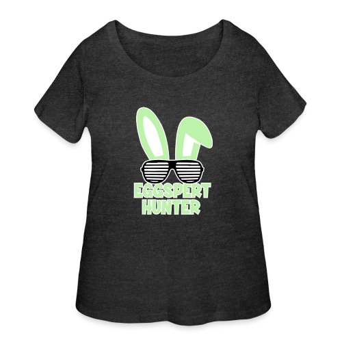 Eggspert Hunter Easter Bunny with Sunglasses - Women's Curvy T-Shirt