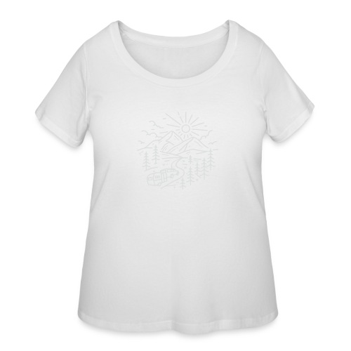 LWRoad White Logo - Women's Curvy T-Shirt