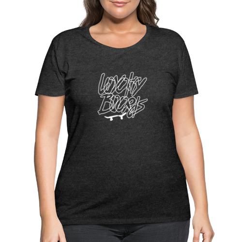 Loyalty Boards White Font With Board - Women's Curvy T-Shirt