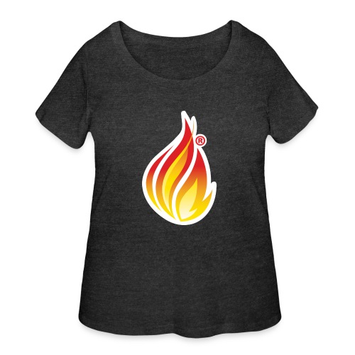 HL7 FHIR Flame graphic with white background - Women's Curvy T-Shirt