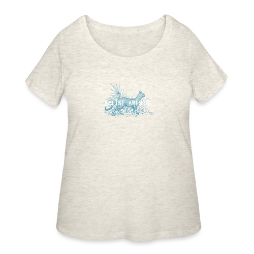 Feline Awesome - Women's Curvy T-Shirt