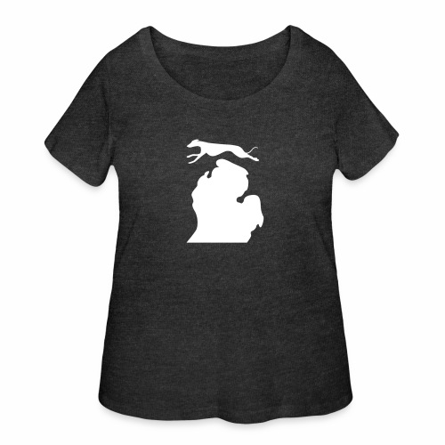 Greyhound Bark Michigan - Women's Curvy T-Shirt