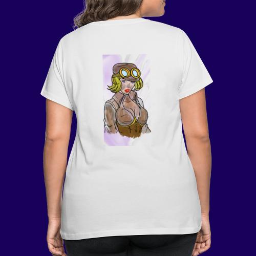 Steampunk girl - Women's Curvy T-Shirt