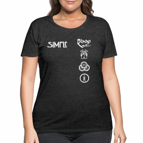 simplesymbolsvert - Women's Curvy T-Shirt