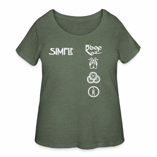simplesymbolsvert - Women's Curvy T-Shirt