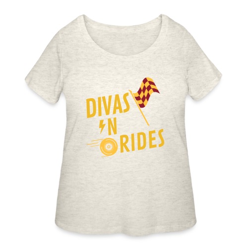 Divas-N-Rides Road Trip Graphics - Women's Curvy T-Shirt