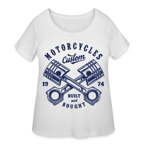 motorcycle custom vintage - Women's Curvy T-Shirt