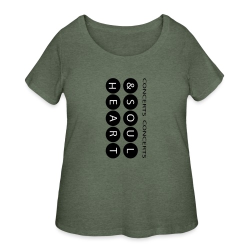 Heart & Soul concerts text design 2021 flip - Women's Curvy T-Shirt