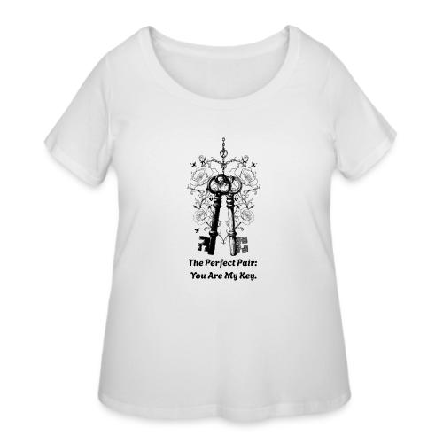 Valentine love keys - Women's Curvy T-Shirt