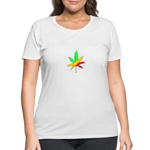 Rasta leaf - Women's Curvy T-Shirt