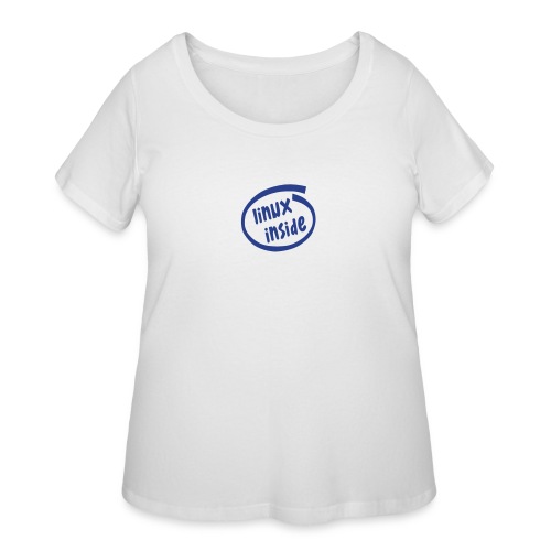 linux inside - Women's Curvy T-Shirt