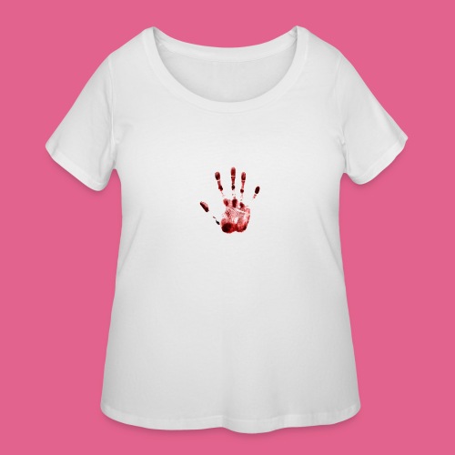 bloody handprint - Women's Curvy T-Shirt