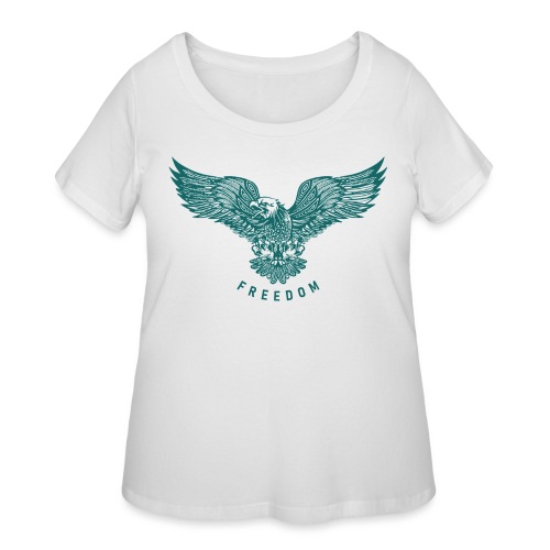 eagle freedom free human rights - Women's Curvy T-Shirt