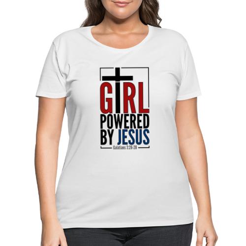 Girl Powered By Jesus | #GirlPoweredByJesus - Women's Curvy T-Shirt