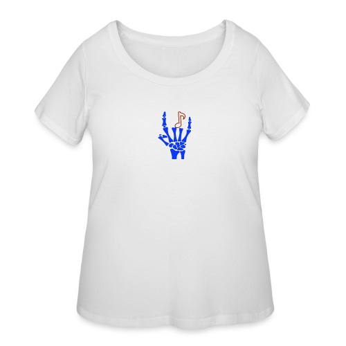 Rock on hand sign the devil's horns White - Women's Curvy T-Shirt