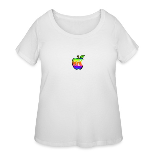 Apple Pi Rainbow:Think Irrationally - Women's Curvy T-Shirt