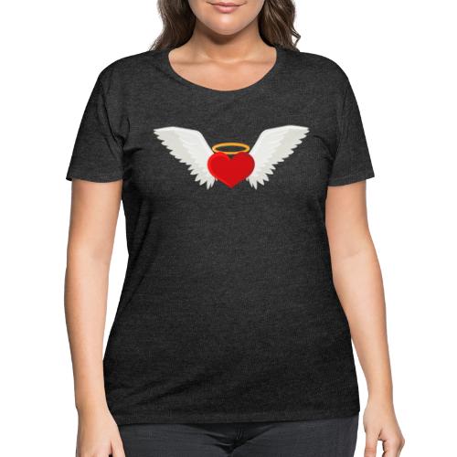 Winged heart - Angel wings - Guardian Angel - Women's Curvy T-Shirt