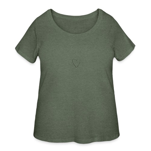 Heart Sweater and Tee - Women's Curvy T-Shirt