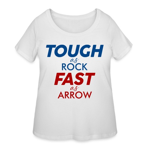 tough fast rock arrow - Women's Curvy T-Shirt
