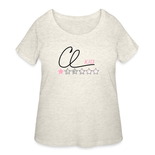 CL KID Logo (Pink) - Women's Curvy T-Shirt