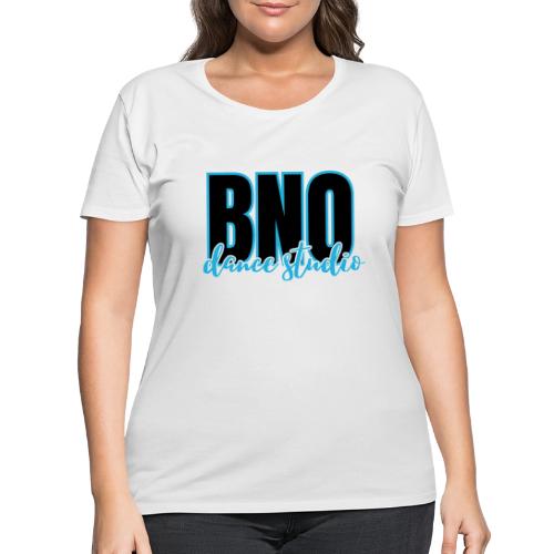 BNO black & blue logo - Women's Curvy T-Shirt