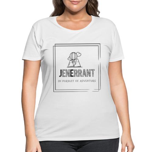 Black JenErrant Logo- no Background! - Women's Curvy T-Shirt
