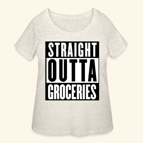 STRAIGHT OUTTA GROCERIES - Women's Curvy T-Shirt
