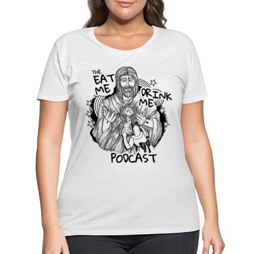 Eat Me Drink Me Podcast revamped logo - Women's Curvy T-Shirt