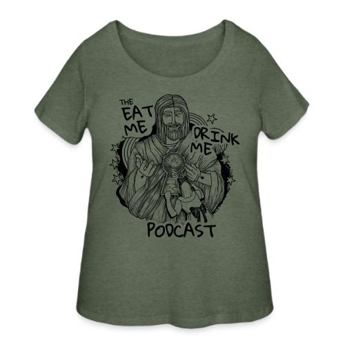 Eat Me Drink Me Podcast revamped logo - Women's Curvy T-Shirt