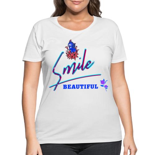 Smile Beautiful - Women's Curvy T-Shirt