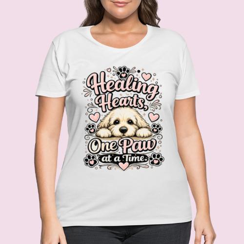 Healing Hearts, One Paw at a Time - Women's Curvy T-Shirt