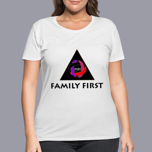 JALEJA FAMILY FIRST (BLACK PRINT) - Women's Curvy T-Shirt