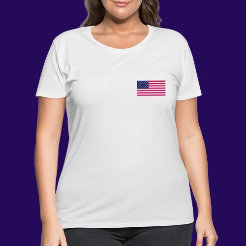 US Flag - Women's Curvy T-Shirt